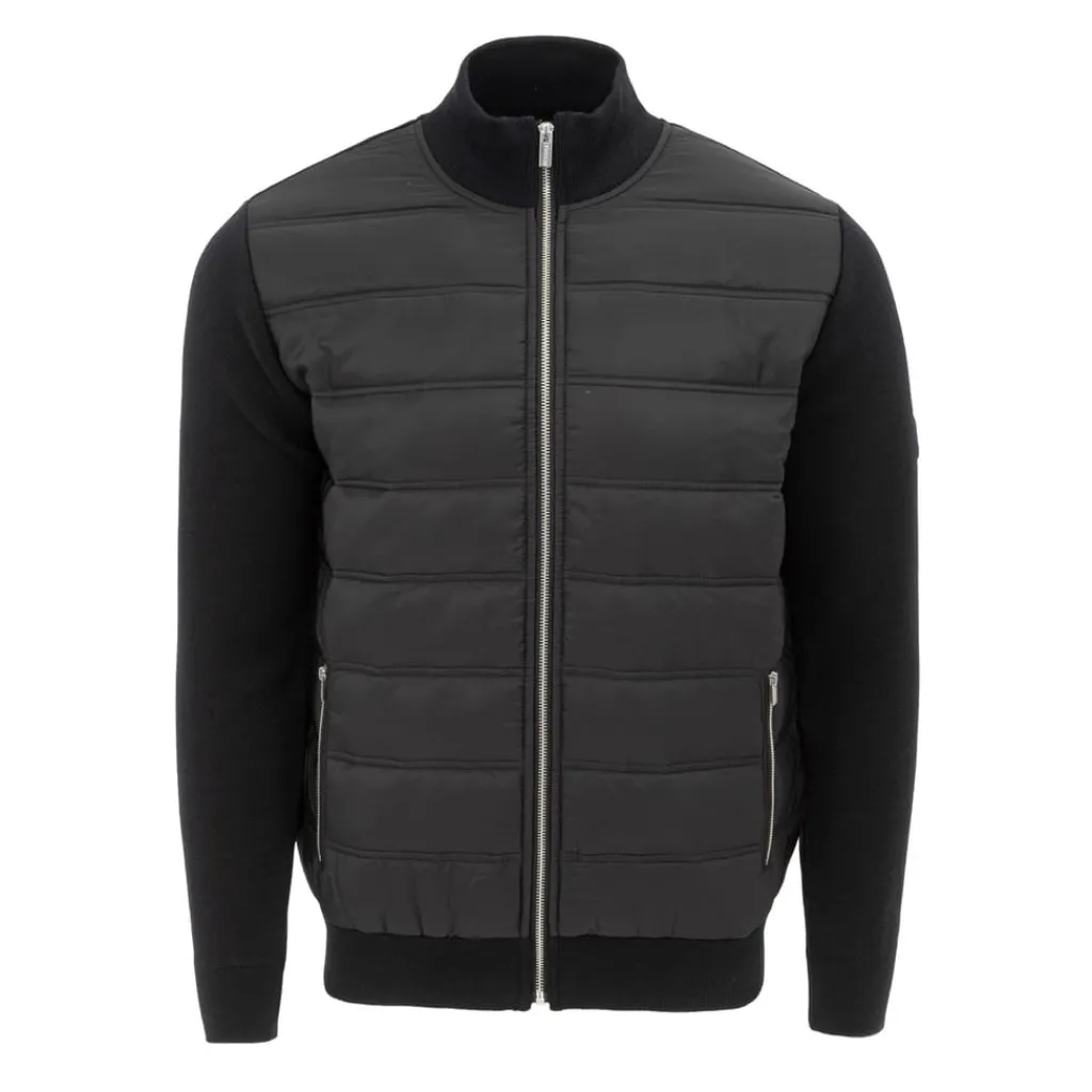 Knitwear*Firetrap Men Hybrid Jacket in Black