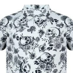Polo Shirts*Firetrap Mens All Over Print Polo Top in Beige