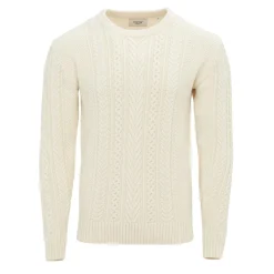 Knitwear*Firetrap Mens Cable Knit Jumper in Red