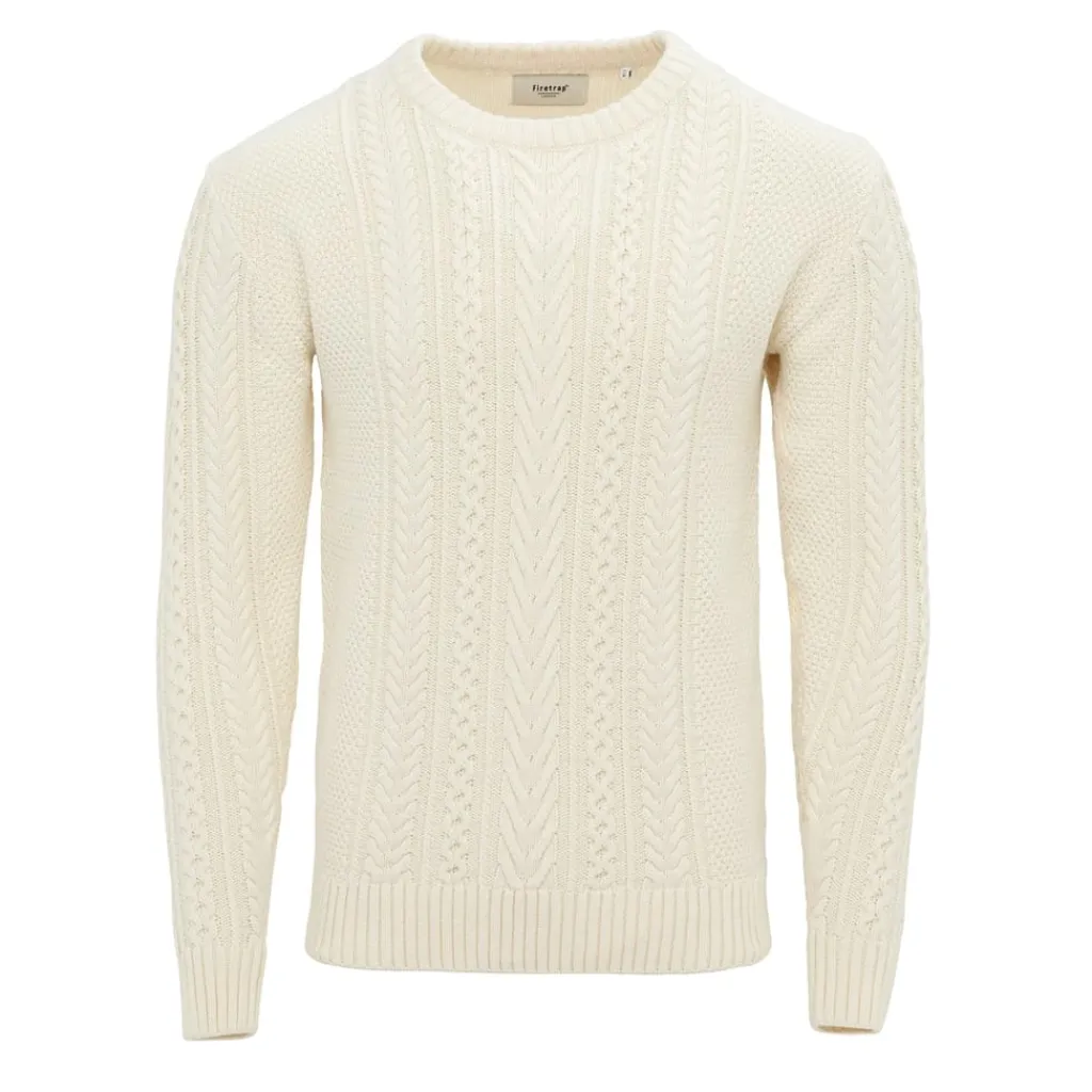 Knitwear*Firetrap Mens Cable Knit Jumper in Red