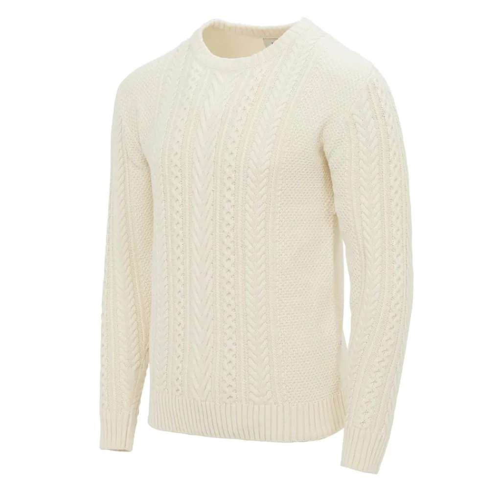 Knitwear*Firetrap Mens Cable Knit Jumper in Red