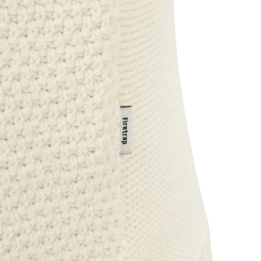 Knitwear*Firetrap Mens Cable Knit Jumper in Red
