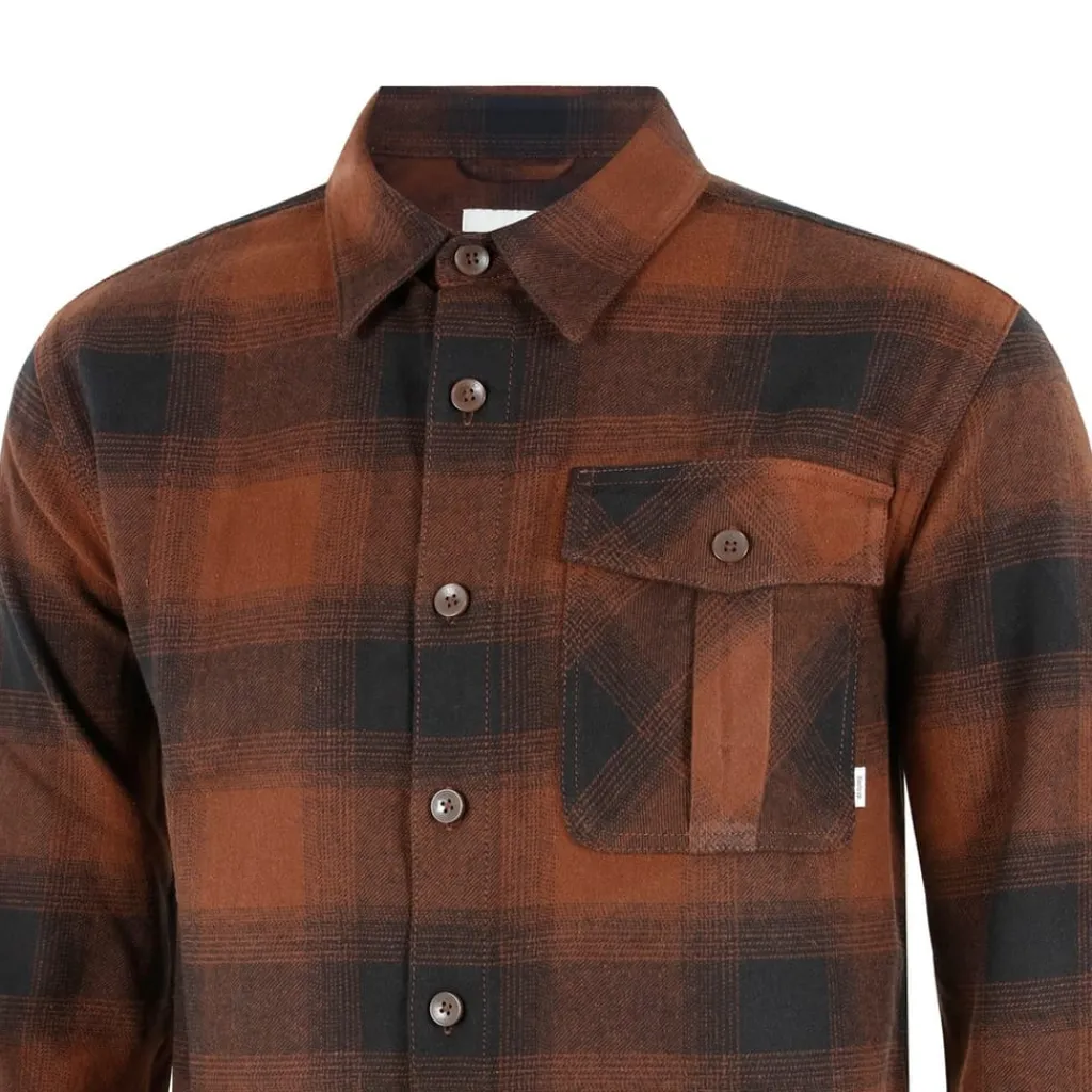 Shirts*Firetrap Mens Check Shirt in Orange