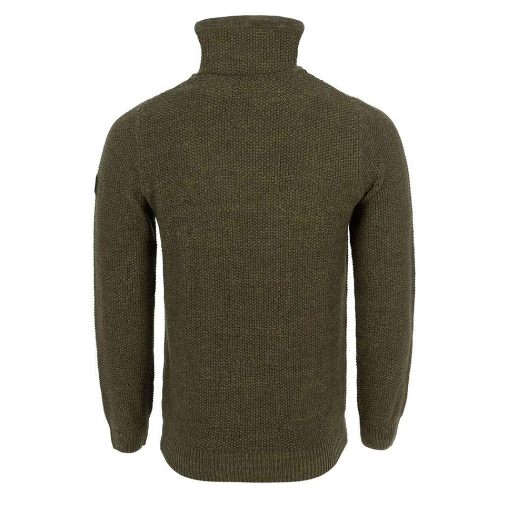 Knitwear*Firetrap Mens Cowl Neck Jumper in Green