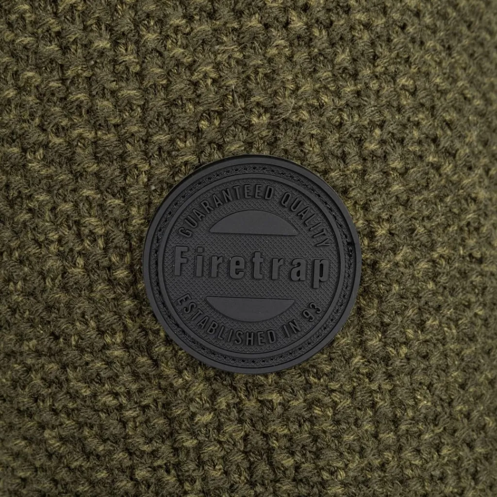 Knitwear*Firetrap Mens Cowl Neck Jumper in Green