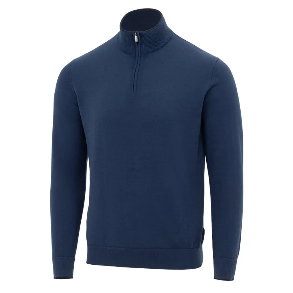 Knitwear*Firetrap Mens Jumper Polo in Blue