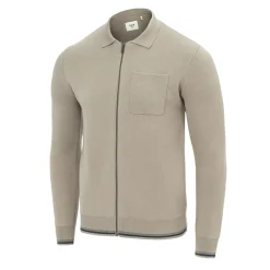 Knitwear*Firetrap Mens Long Sleeve Cardigan in Grey
