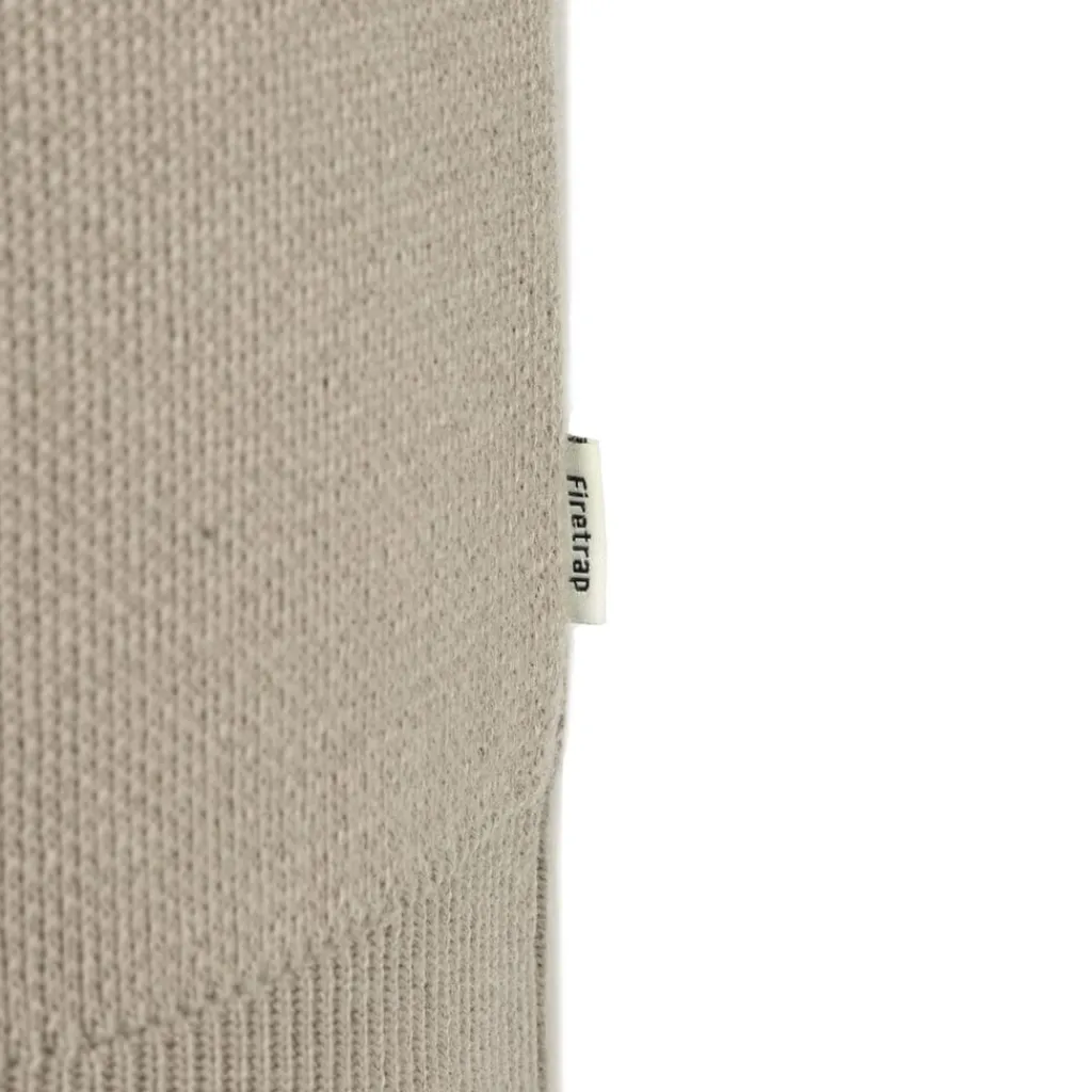 Knitwear*Firetrap Mens Long Sleeve Cardigan in Grey
