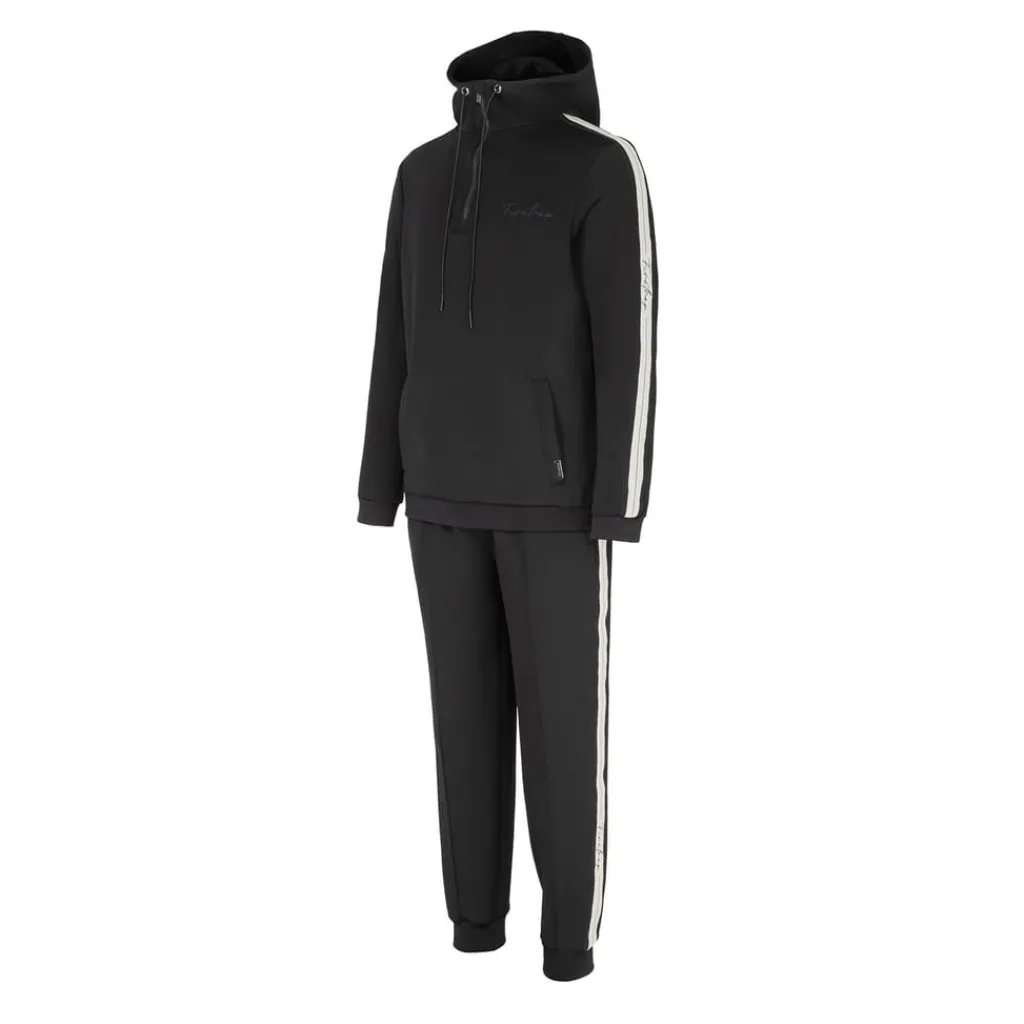 Tracksuits*Firetrap Mens Quarter Zip Tracksuits in Black