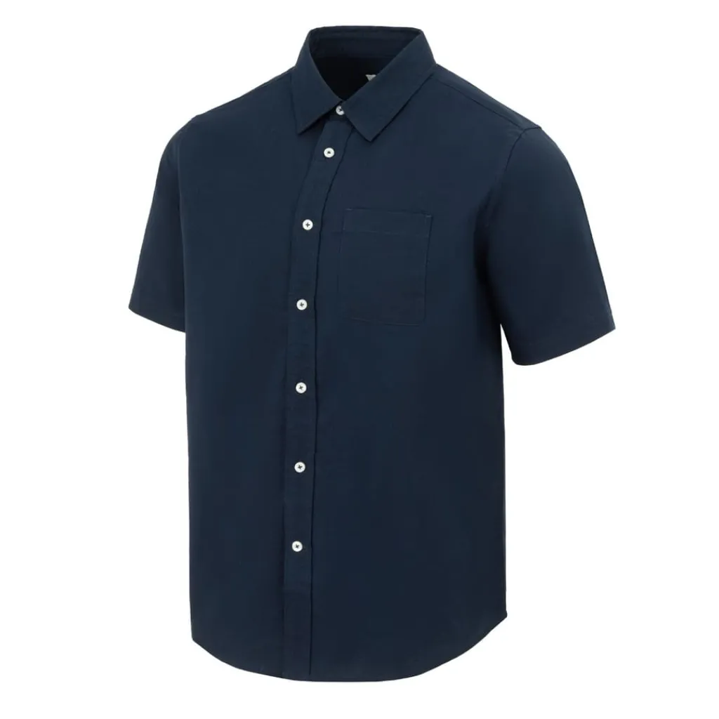 Shirts*Firetrap Mens Short Sleeve Oxford Shirt in Blue