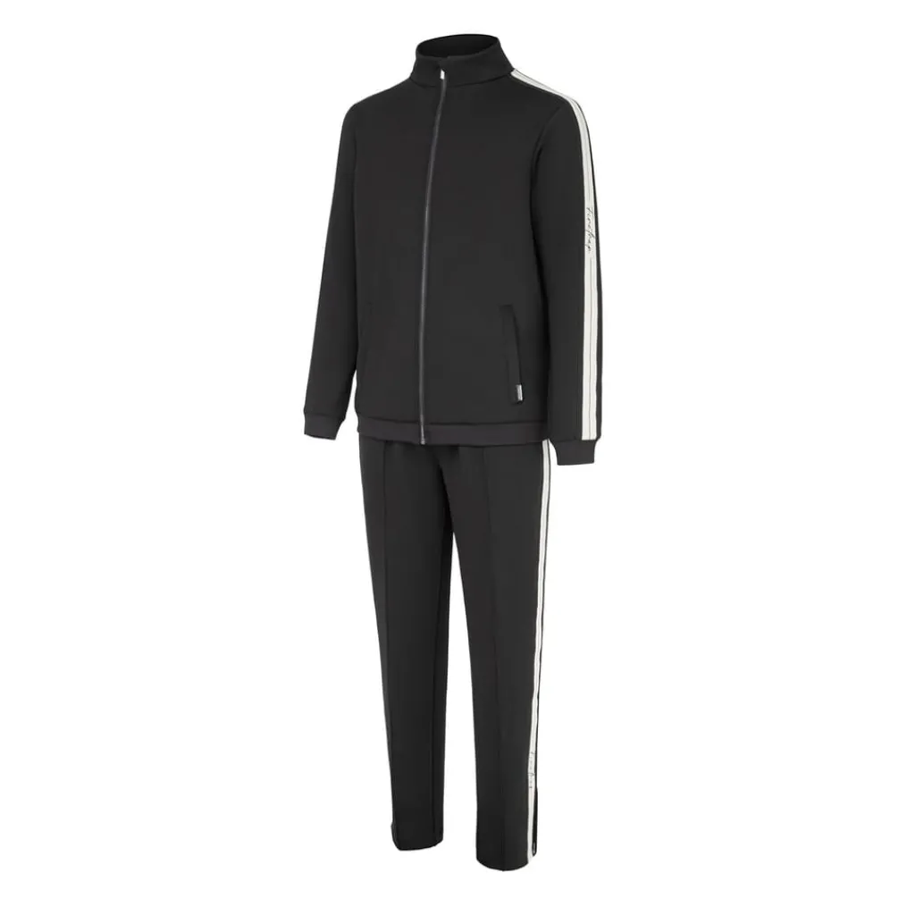 Tracksuits*Firetrap Mens Zip Tracksuit in Black