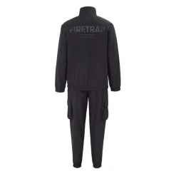 Tracksuits*Firetrap Mens Zip Tracksuit in Black
