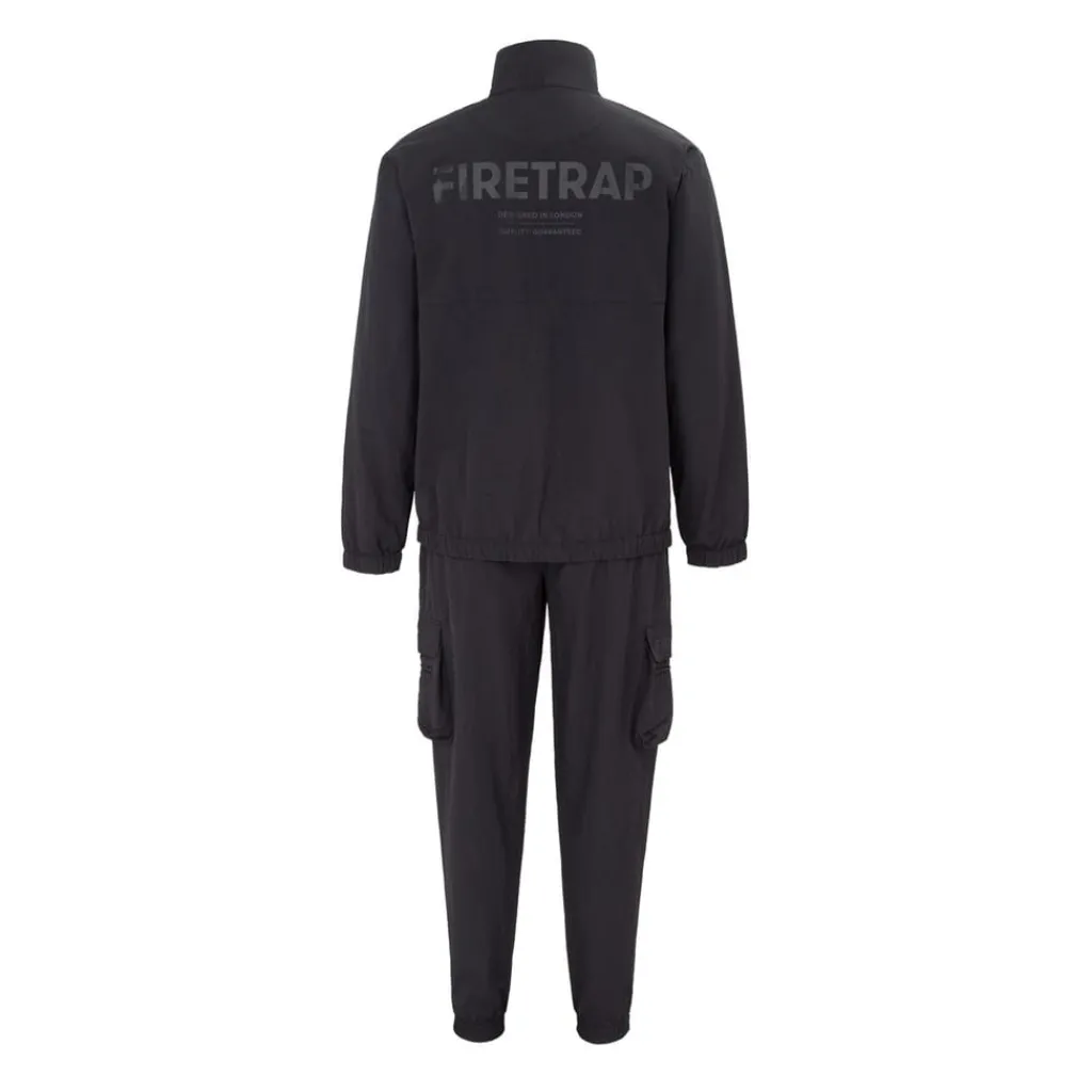 Tracksuits*Firetrap Mens Zip Tracksuit in Black