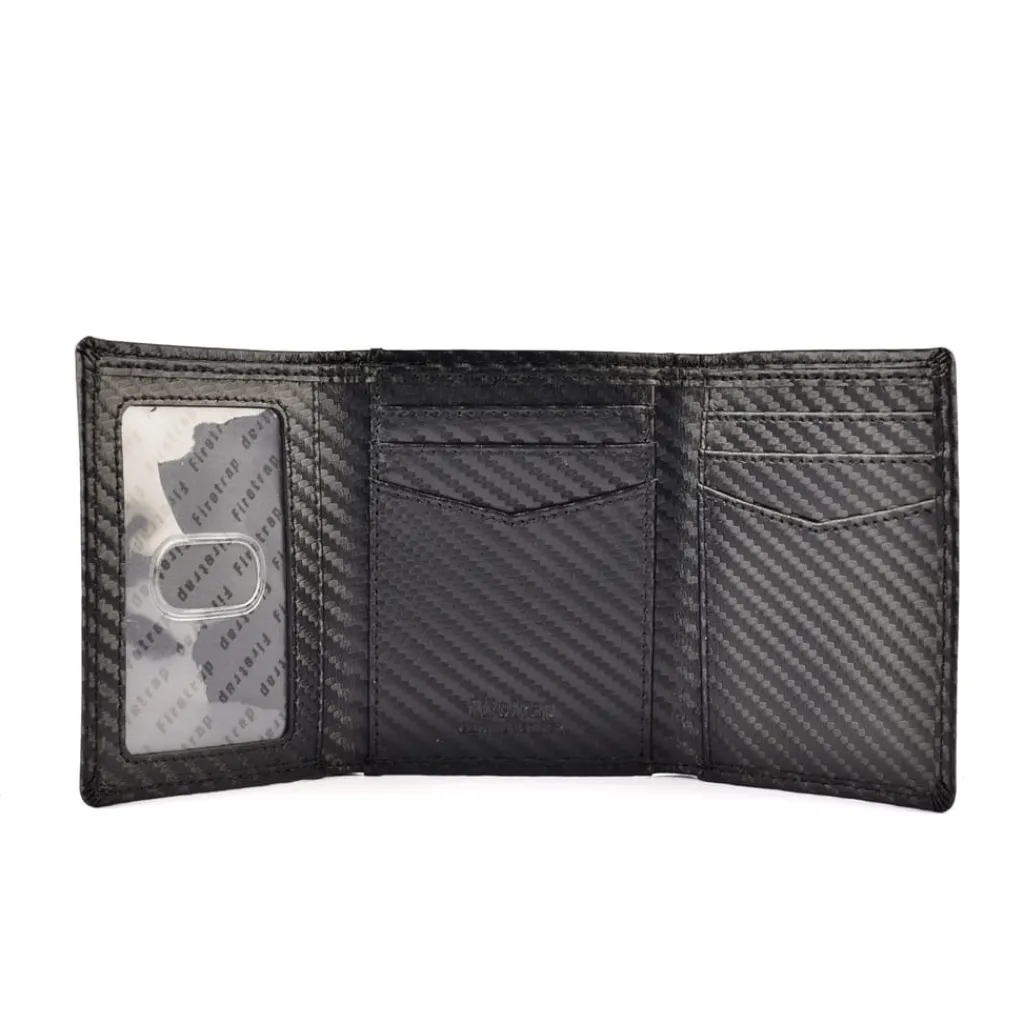 Wallets*Firetrap Ribbed Fold Wallet in Black