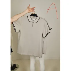 Polo Shirts*Firetrap Waffle Regular Fit Polo Shirt in Beige