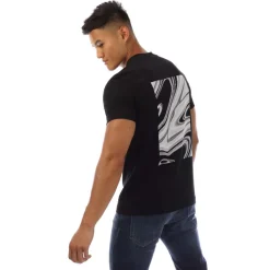 T-Shirts And Vests*Fred Perry Abstract Soundwave Graphic T-Shirt in Black