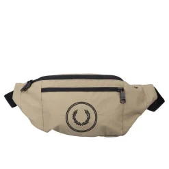 Bags*Fred Perry Circle Branded Crossbody Bag in Stone