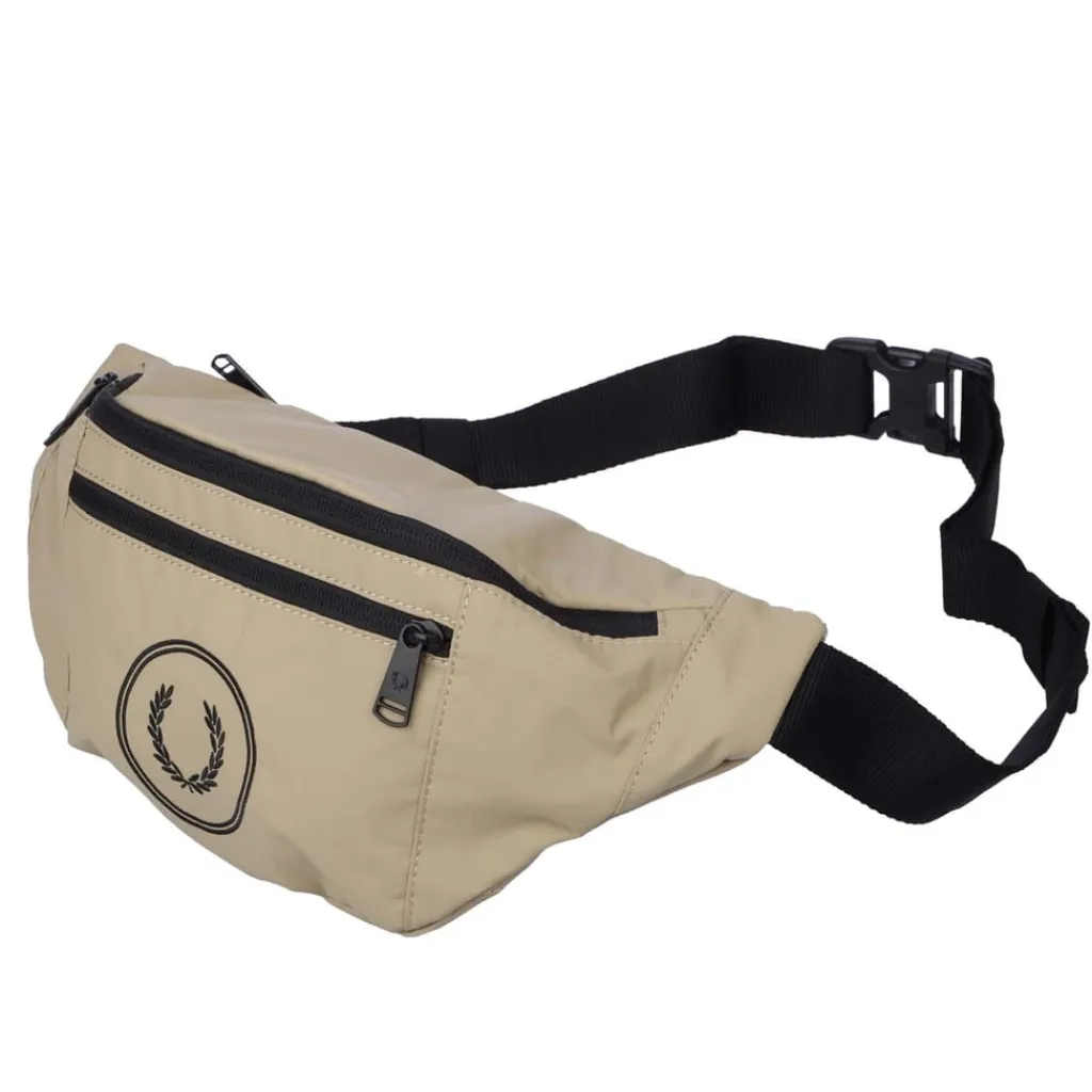 Bags*Fred Perry Circle Branded Crossbody Bag in Stone