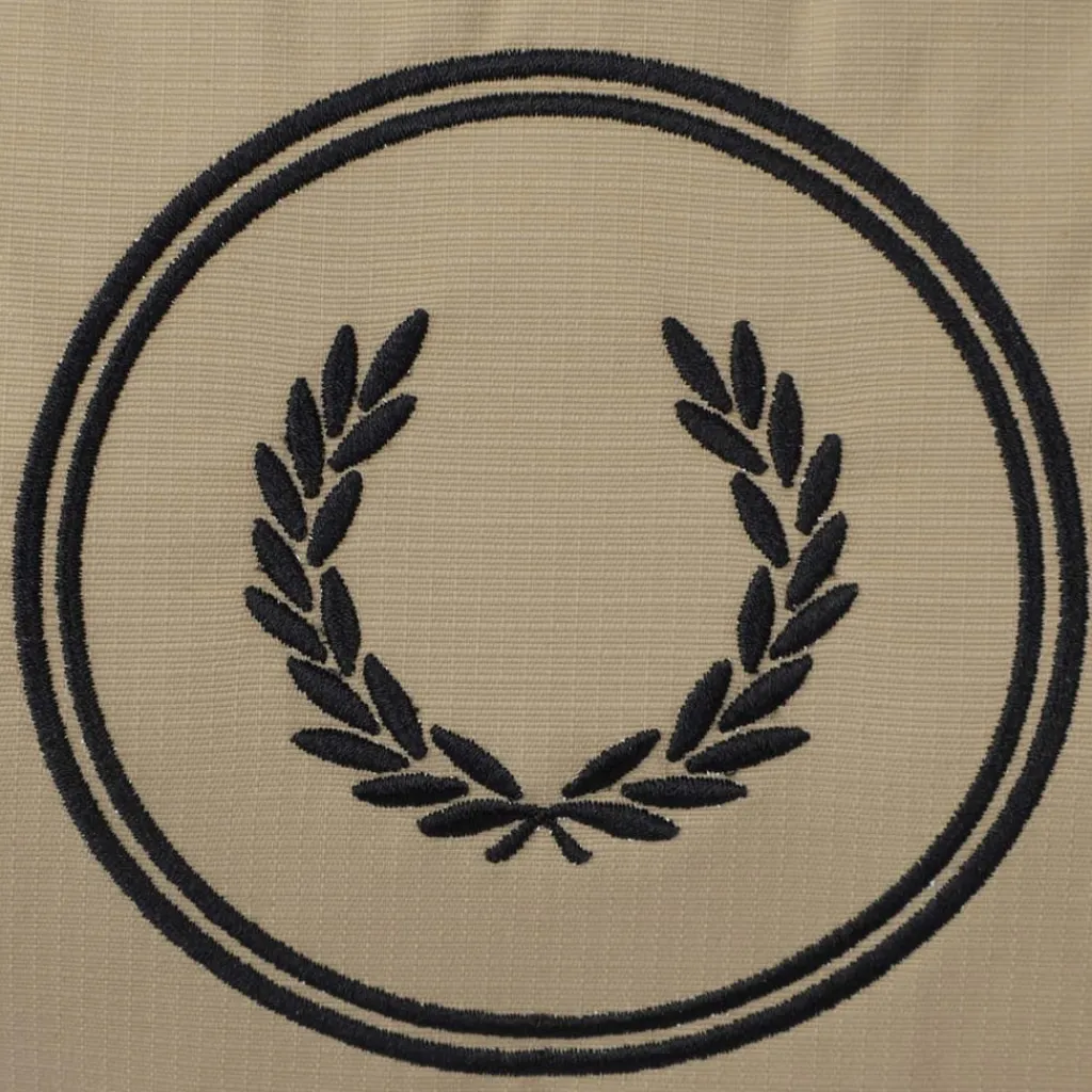 Bags*Fred Perry Circle Branded Crossbody Bag in Stone