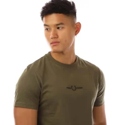 T-Shirts And Vests*Fred Perry Embroidered T-Shirt in Green