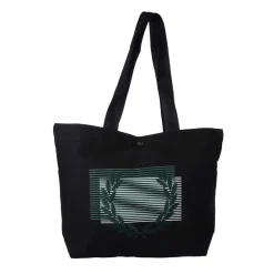 Bags*Fred Perry Glitched Graphic Tote Bag in Black