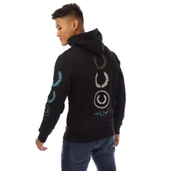 Hoodies*Fred Perry Graphic Branding Hoodie in Black
