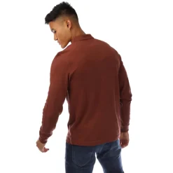 Polo Shirts*Fred Perry Long Sleeve Plain Polo Shirt in Brown