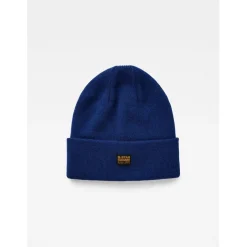 Caps-Hats*G Star Effo Beanie with Adjustable Cuff in Blue
