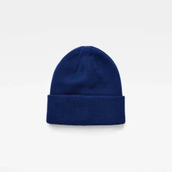 Caps-Hats*G Star Effo Beanie with Adjustable Cuff in Blue