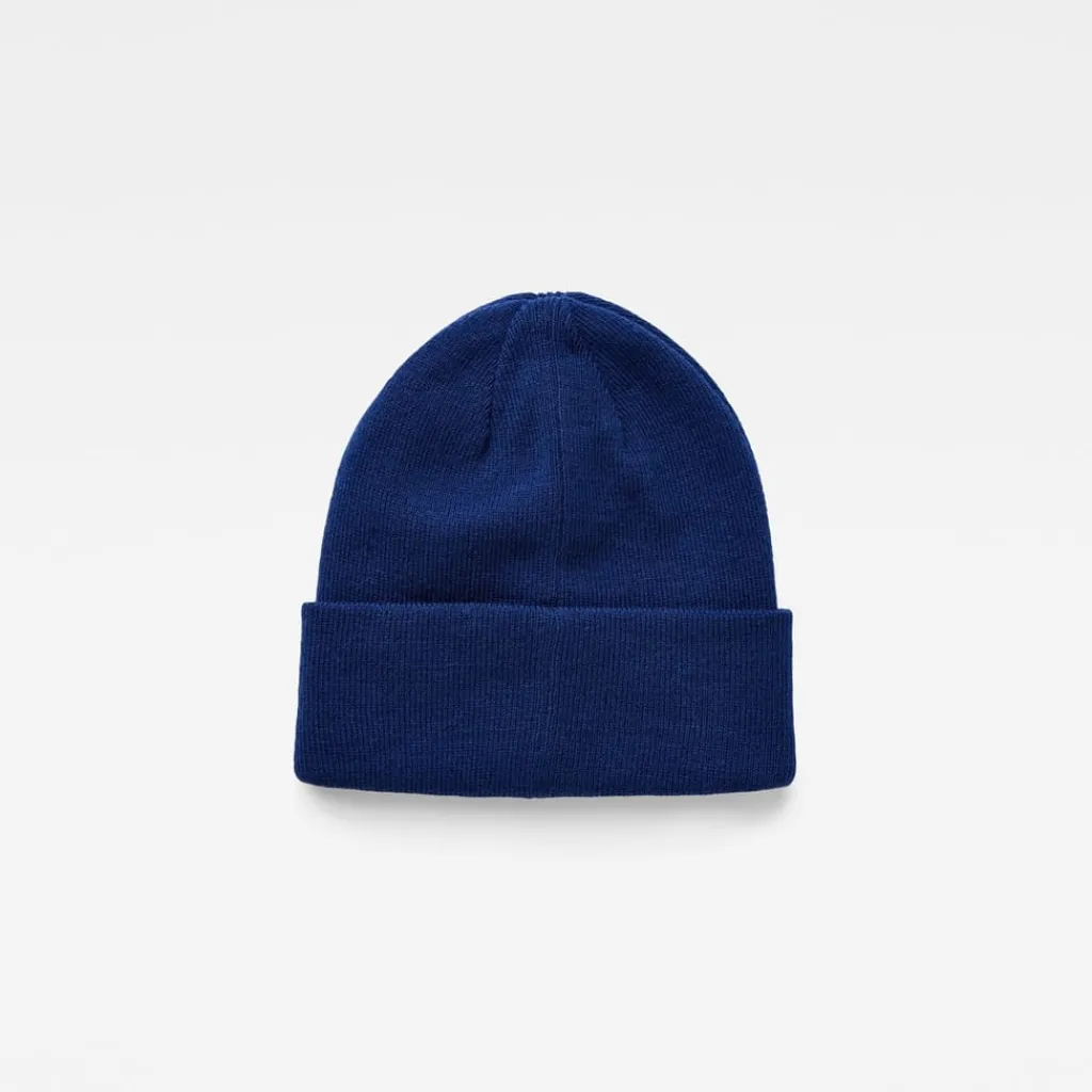 Caps-Hats*G Star Effo Beanie with Adjustable Cuff in Blue