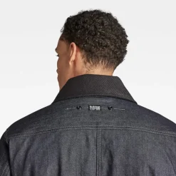 Coats And Jackets*G Star Elasticated Hem Denim Jacket with a Zip Pocket in Blue