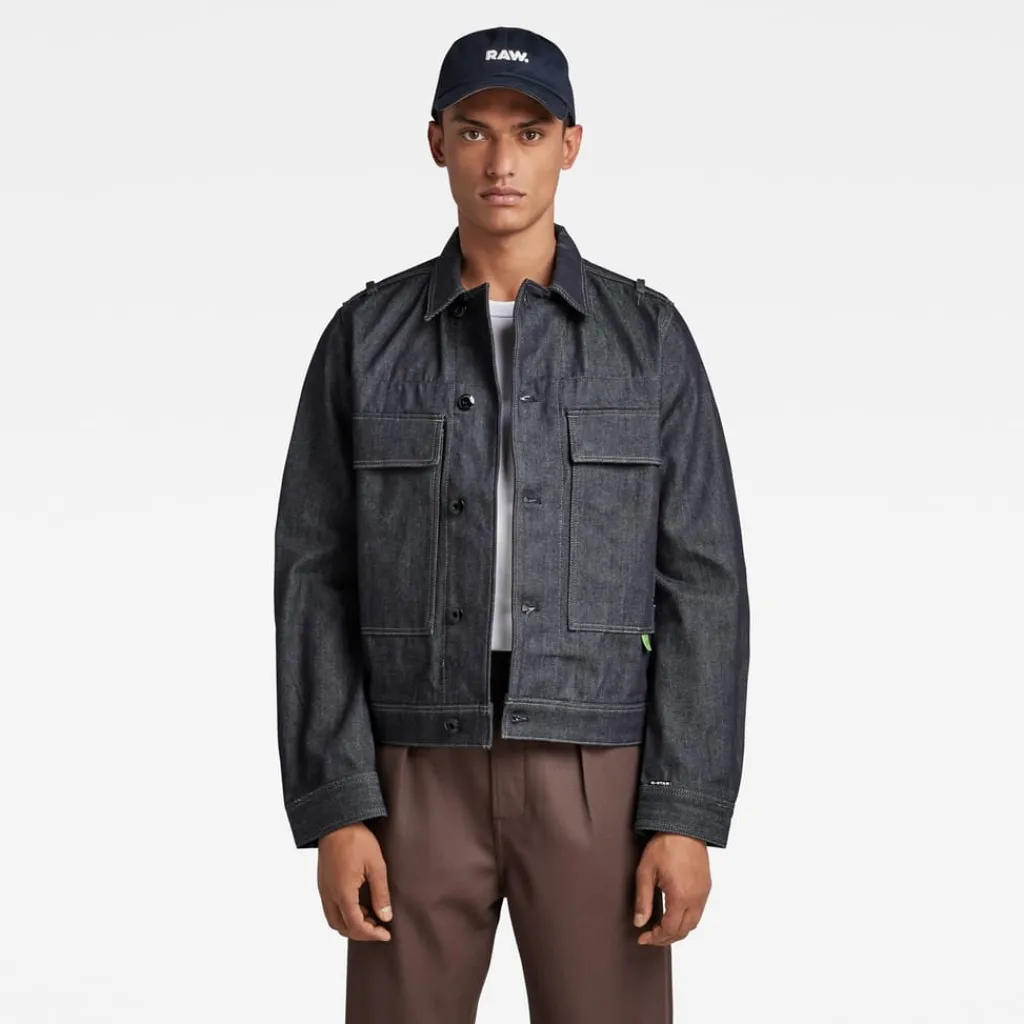 Coats And Jackets*G Star Flap Pocket Jacket in Blue