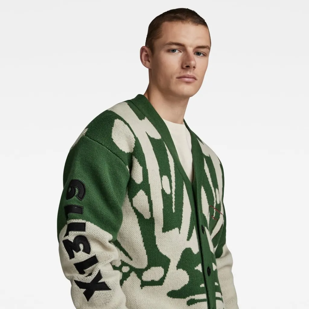 Knitwear*G Star Holiday Cardi in Green