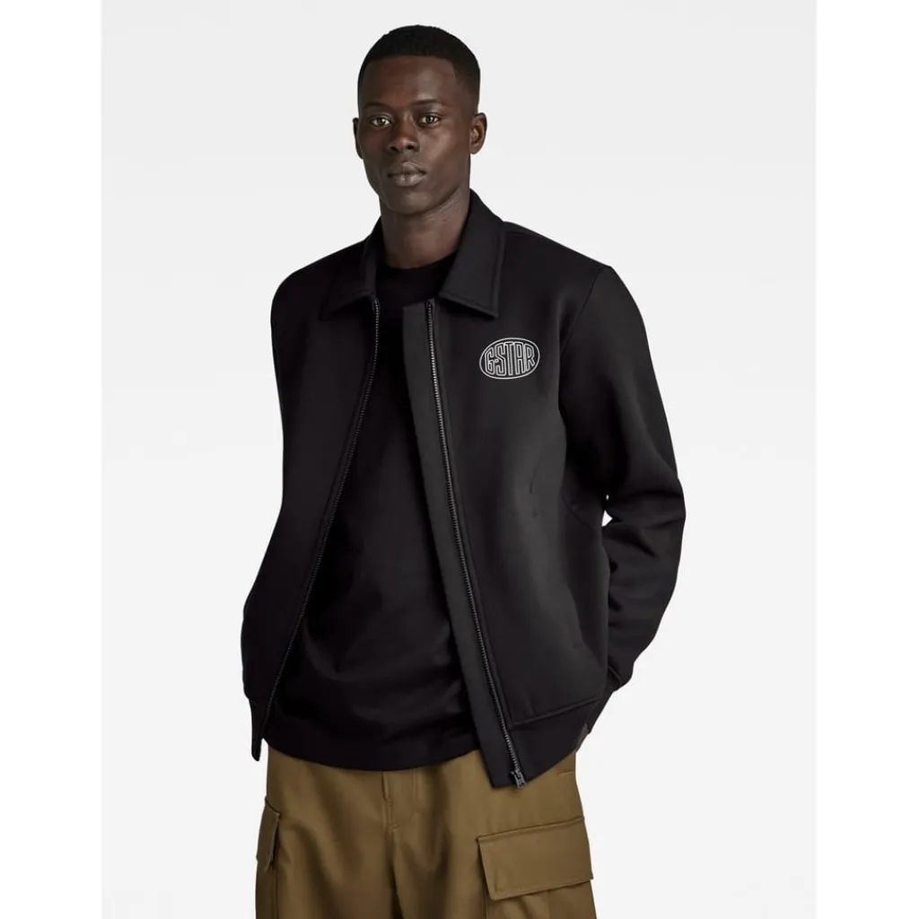 Sweatshirts*G Star Regular Fit Collared Sweatshirt in Black