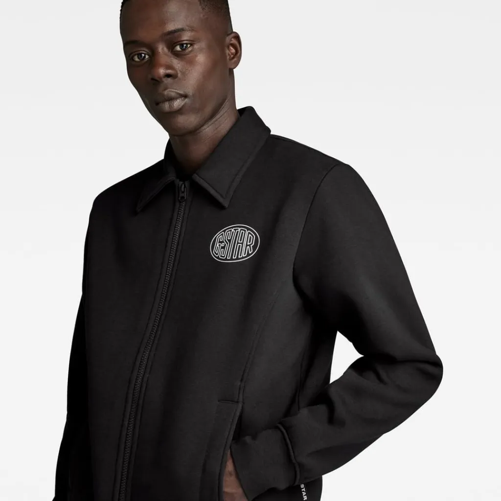Sweatshirts*G Star Regular Fit Collared Sweatshirt in Black
