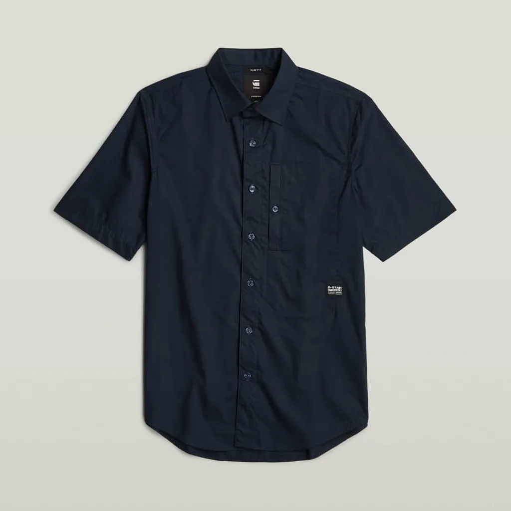 Shirts*G Star Short Sleeve Regular Fit Shirt in Blue