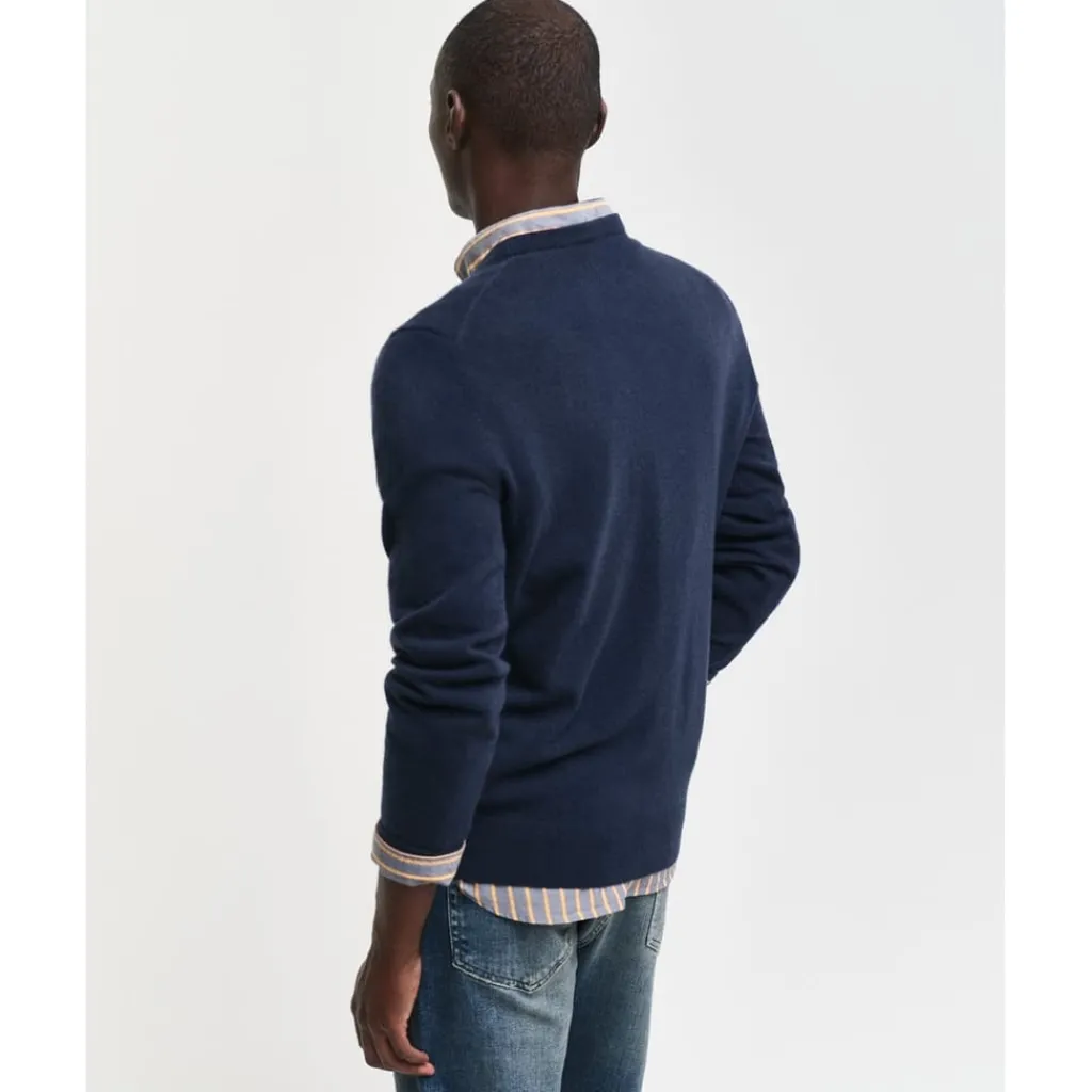 Knitwear*Gant Crew Neck Regular Fit Sweater in Blue