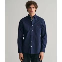 Shirts*Gant Fit Poplin Shirt in Blue
