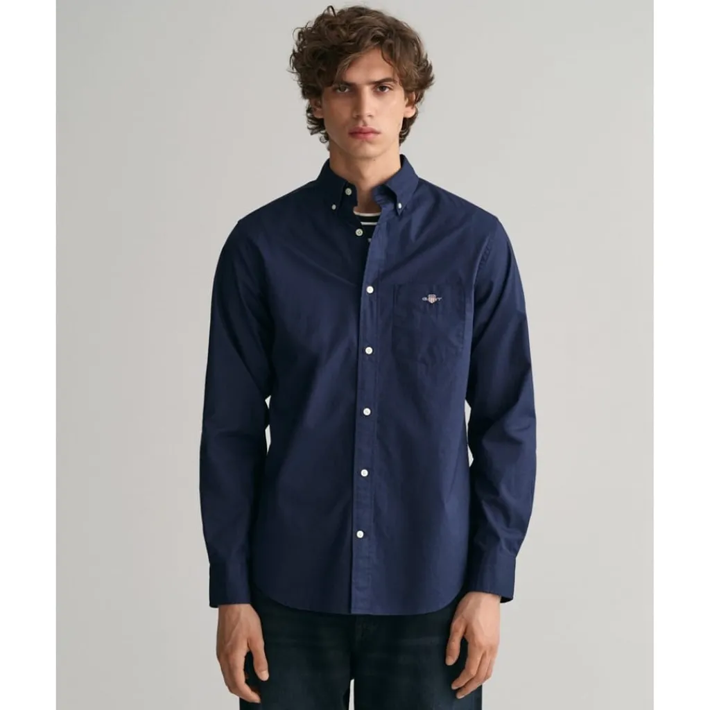 Shirts*Gant Fit Poplin Shirt in Blue