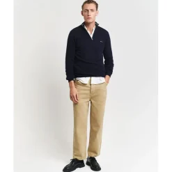 Knitwear*Gant Half Zip Jumper in Blue