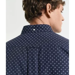 Shirts*Gant Print Short Sleeve Shirt in Blue