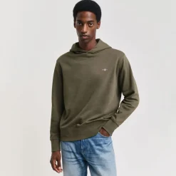 Hoodies*Gant Regular Fit Embroidered Archive Shield Hoodie in Green