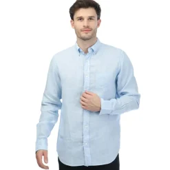 Shirts*Gant Regular Fit Linen Shirt in Blue