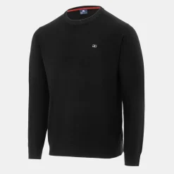 Knitwear*Giorgio Mens Crew Neck Sweater Knit in Black