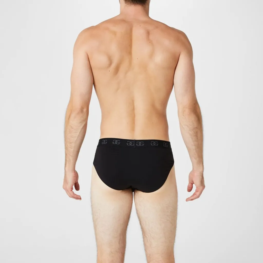 Underwear And Socks*Giorgio Mens Essential 5 Pack Briefs in Black