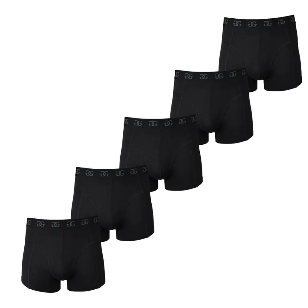 Underwear And Socks*Giorgio Mens Essential 5 Pack Trunks in Black