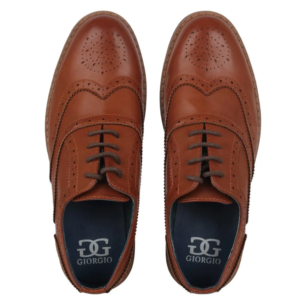 Shoes*Giorgio Mens Webster Shoes in Brown