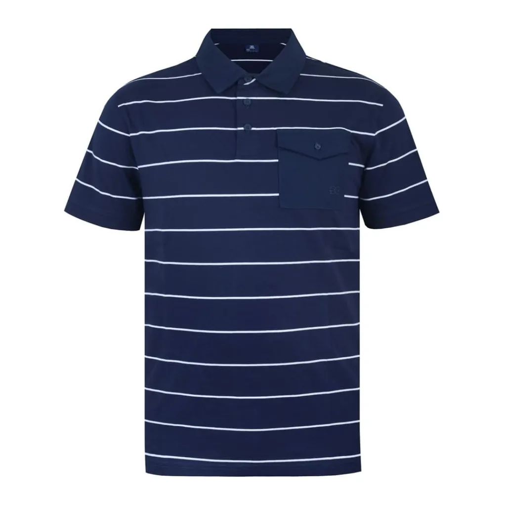 Polo Shirts*Giorgio Stripe Polo in Blue