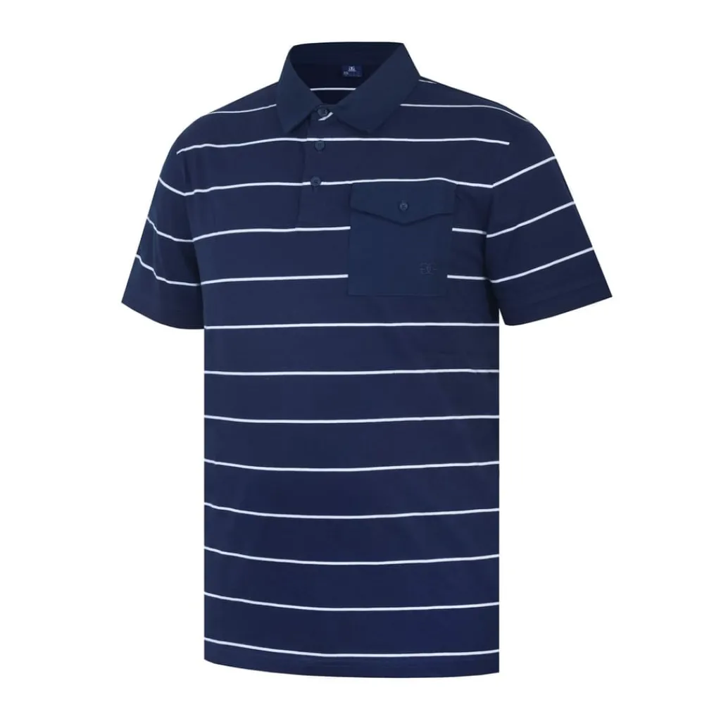 Polo Shirts*Giorgio Stripe Polo in Blue