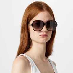 Sunglasses*Gucci Oversized Sunglasses in Brown